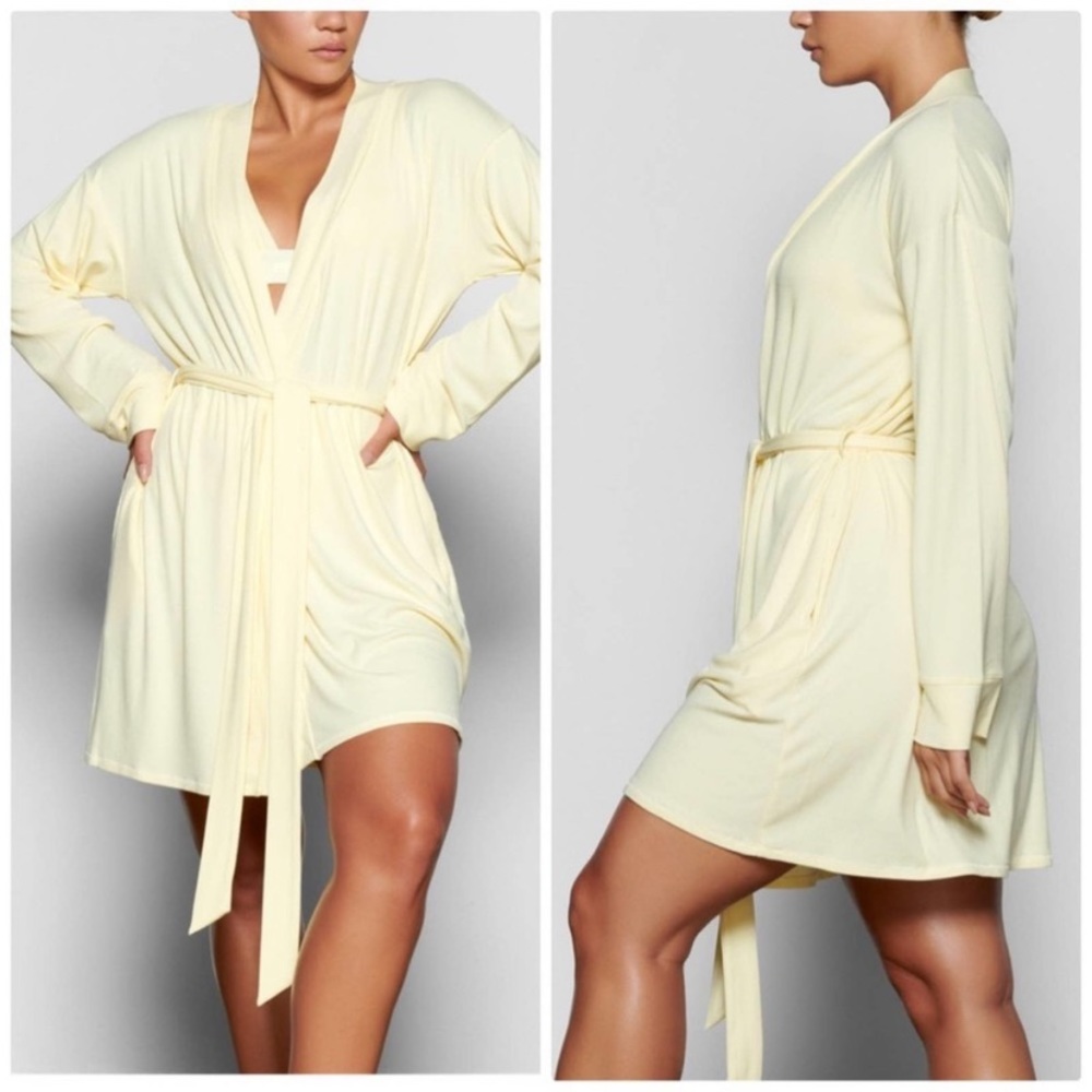 🆕 SKIMS Women's Soft Lounge Ribbed Robe Tie Belt in Cream Size Medium